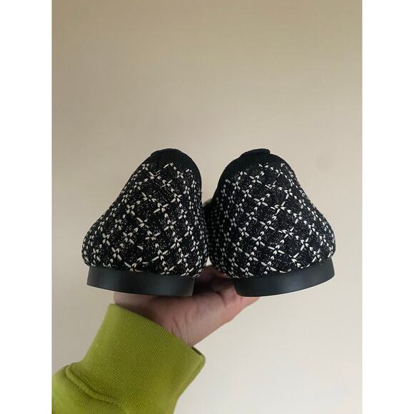 EUC Vivaia Claire Round Toe Tweed Black White 39.5/8.5 US - Picture 5 of 6